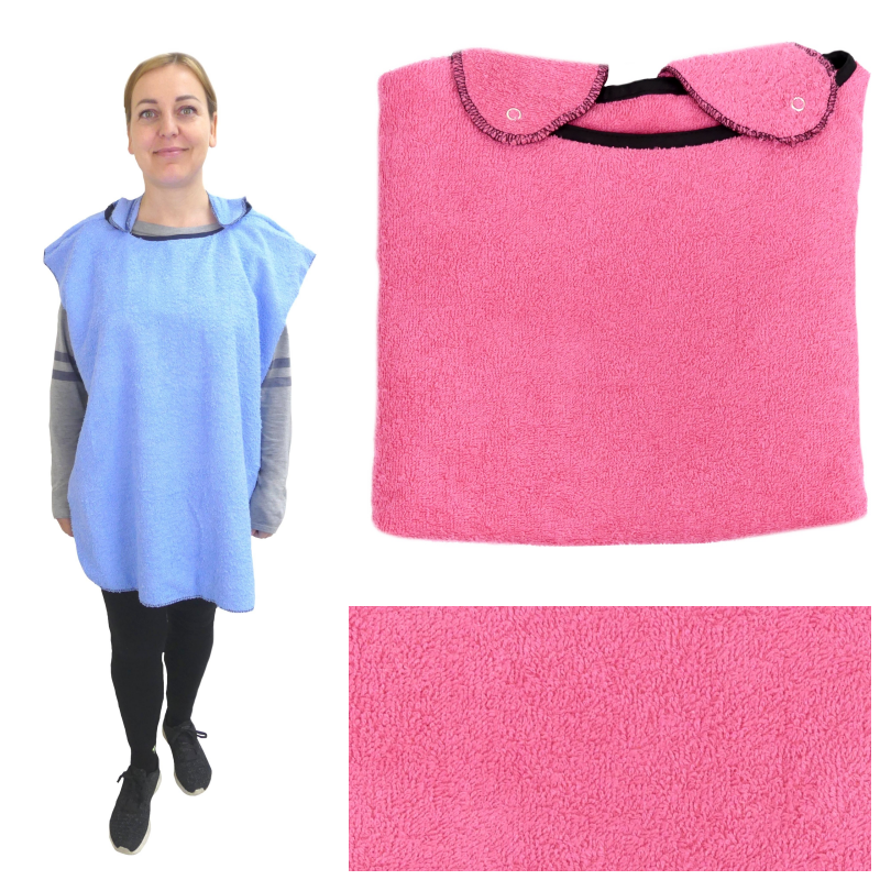 Eating and Drinking Aids: Towelling Feeding Cape with Waterproof Backing - M027