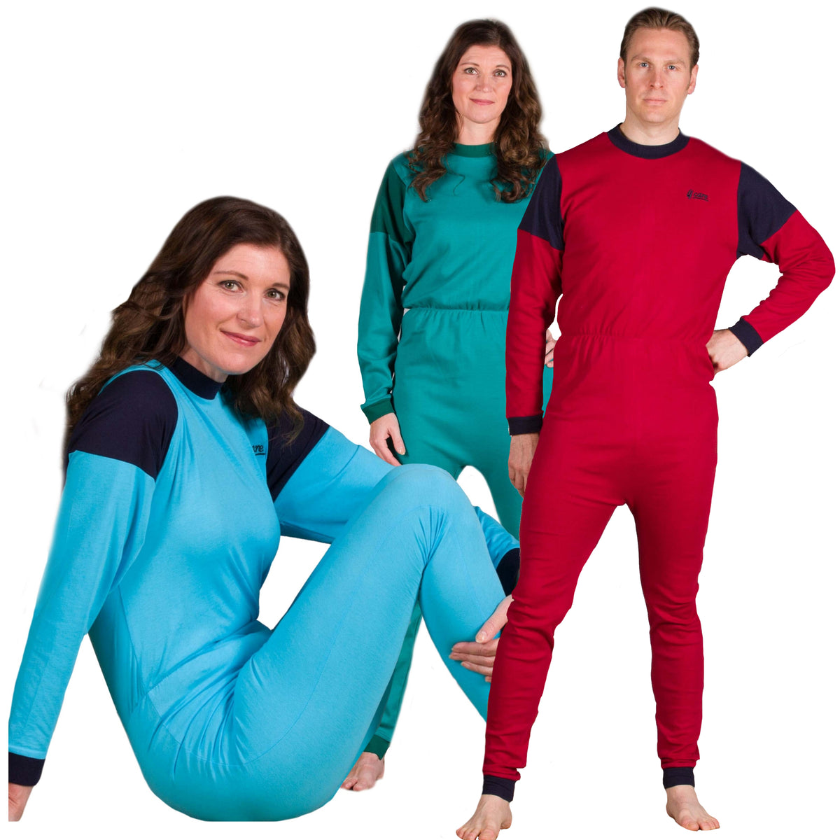 Unisex Jumpsuit: Long Sleeves Leggings - Zip Up The Back - Optional Zip In The Crotch (4332)