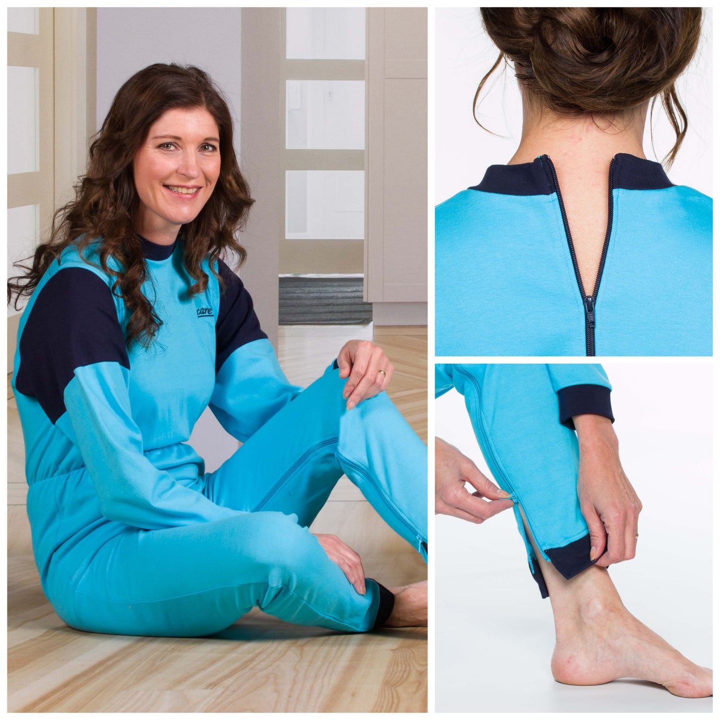 Unisex Jumpsuit: Long Sleeves Leggings - Zip Up The Back - Optional Zip In The Crotch (4332)