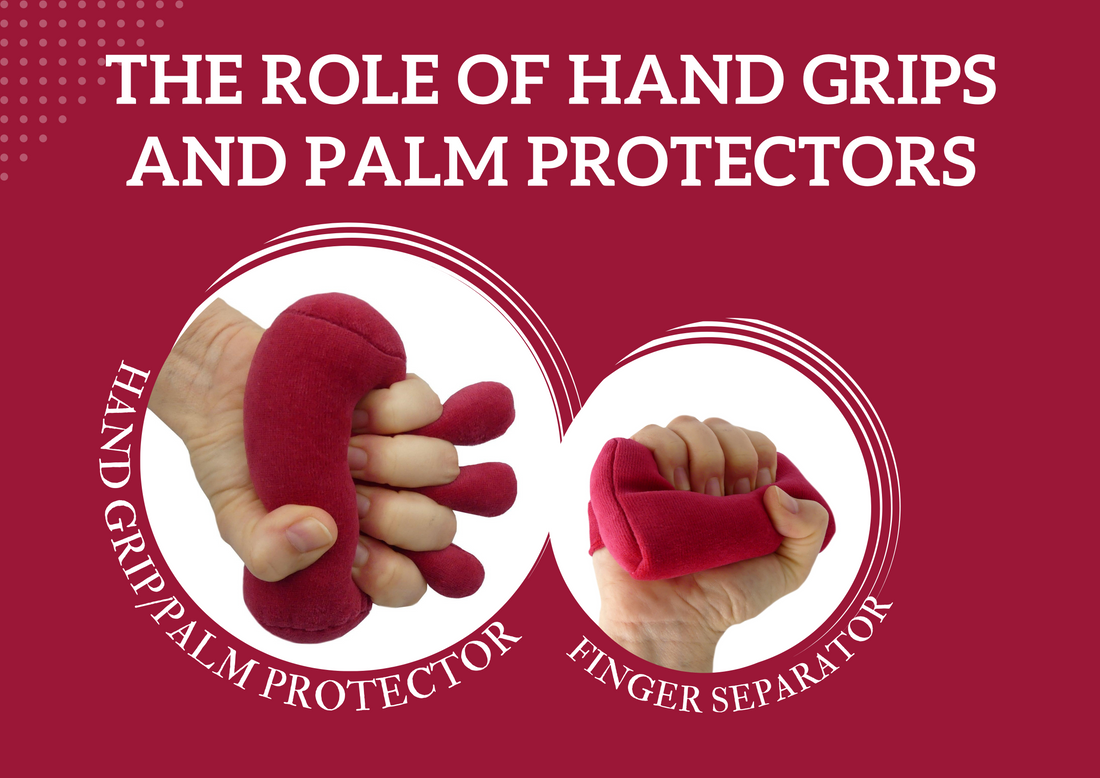 handgrips and palm protectors in hands