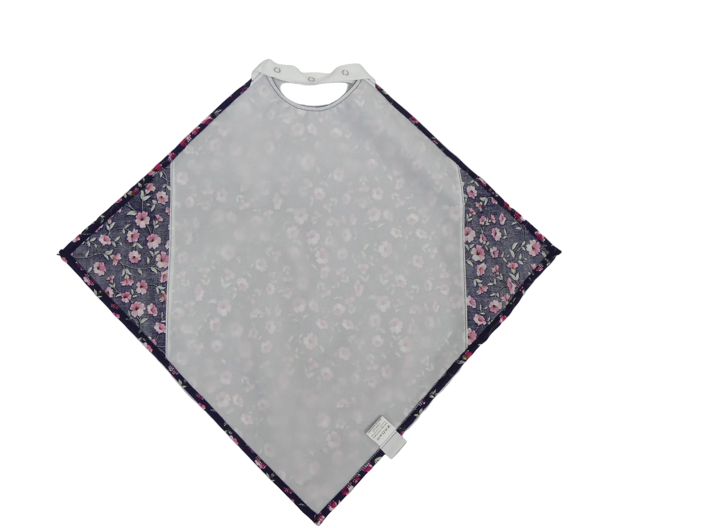 Catchkin Napkin: Adult Bib With Half Width Waterproof Back and Poppers - M015