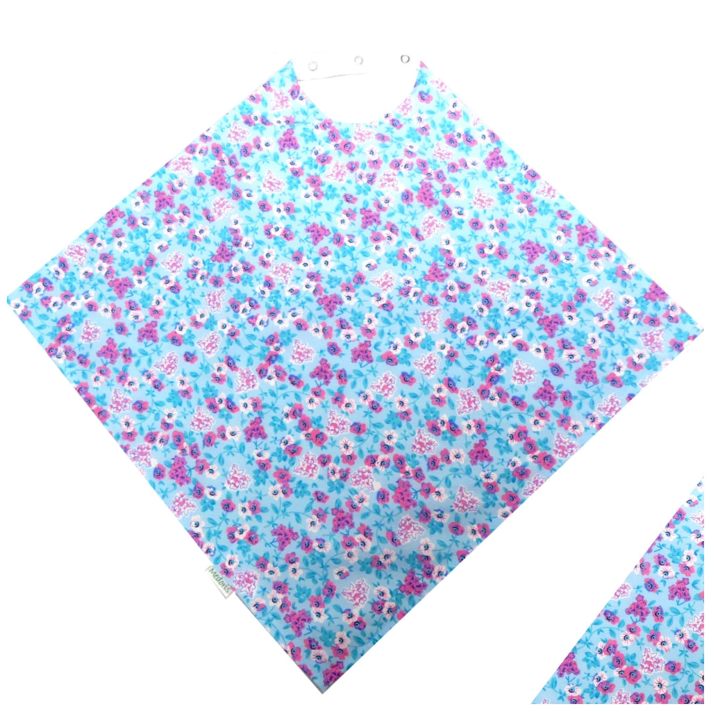 Catchkin Napkin: Adult Bib With Full Width Waterproof Back and Poppers - M016