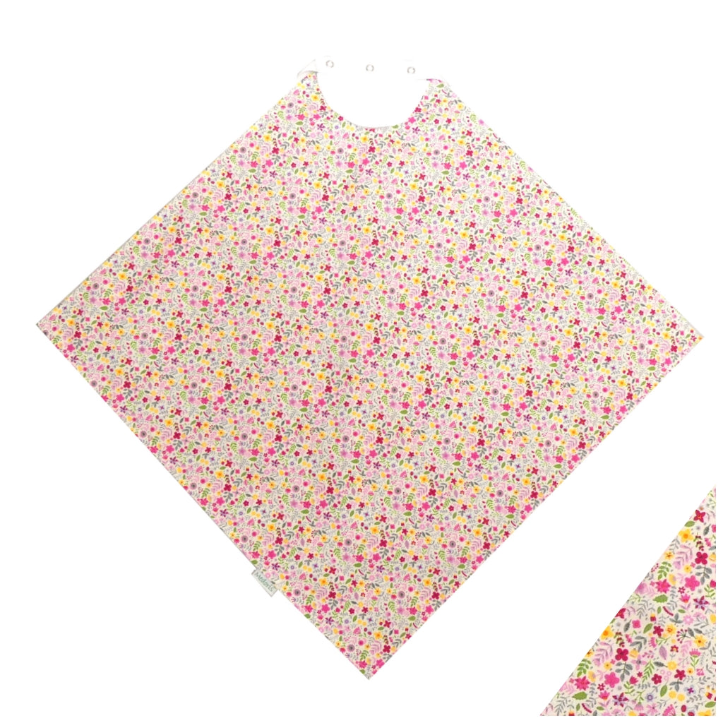 Catchkin Napkin: Adult Bib With Full Width Waterproof Back and Poppers - M016