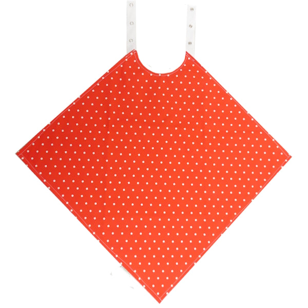Catchkin Napkin: Adult Bib With Half Width Waterproof Back and Poppers - M015
