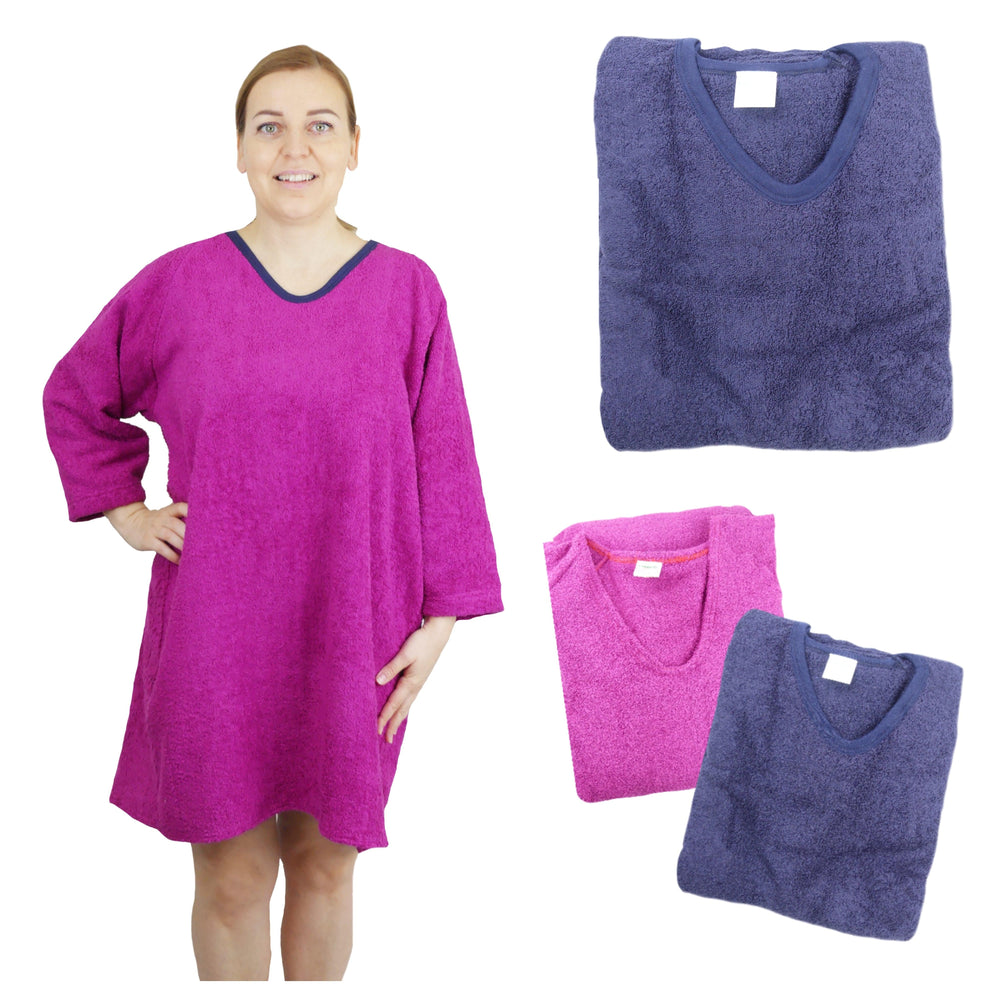 Unisex Adaptive Clothing: Over-The-Head Dri-Me Towelling Shower Robe ...
