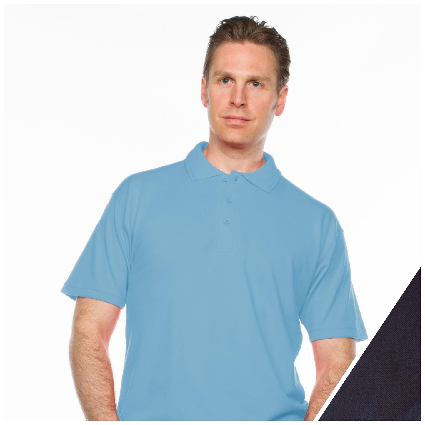 Men's Classic Polo Shirt with Full Back Opening ( 4251)