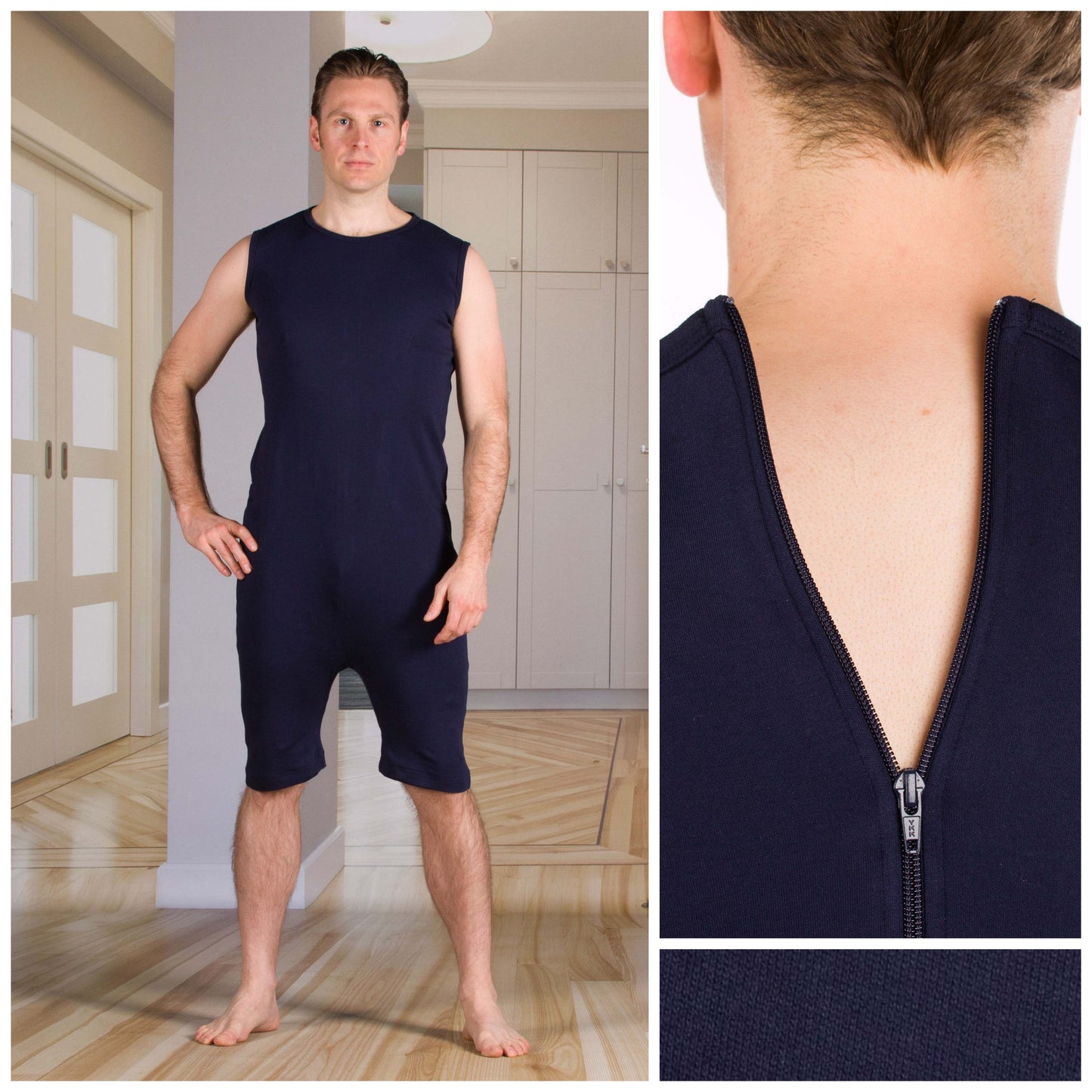 Unisex Bodysuit: Sleeveless With a Zip up The Back (4322)
