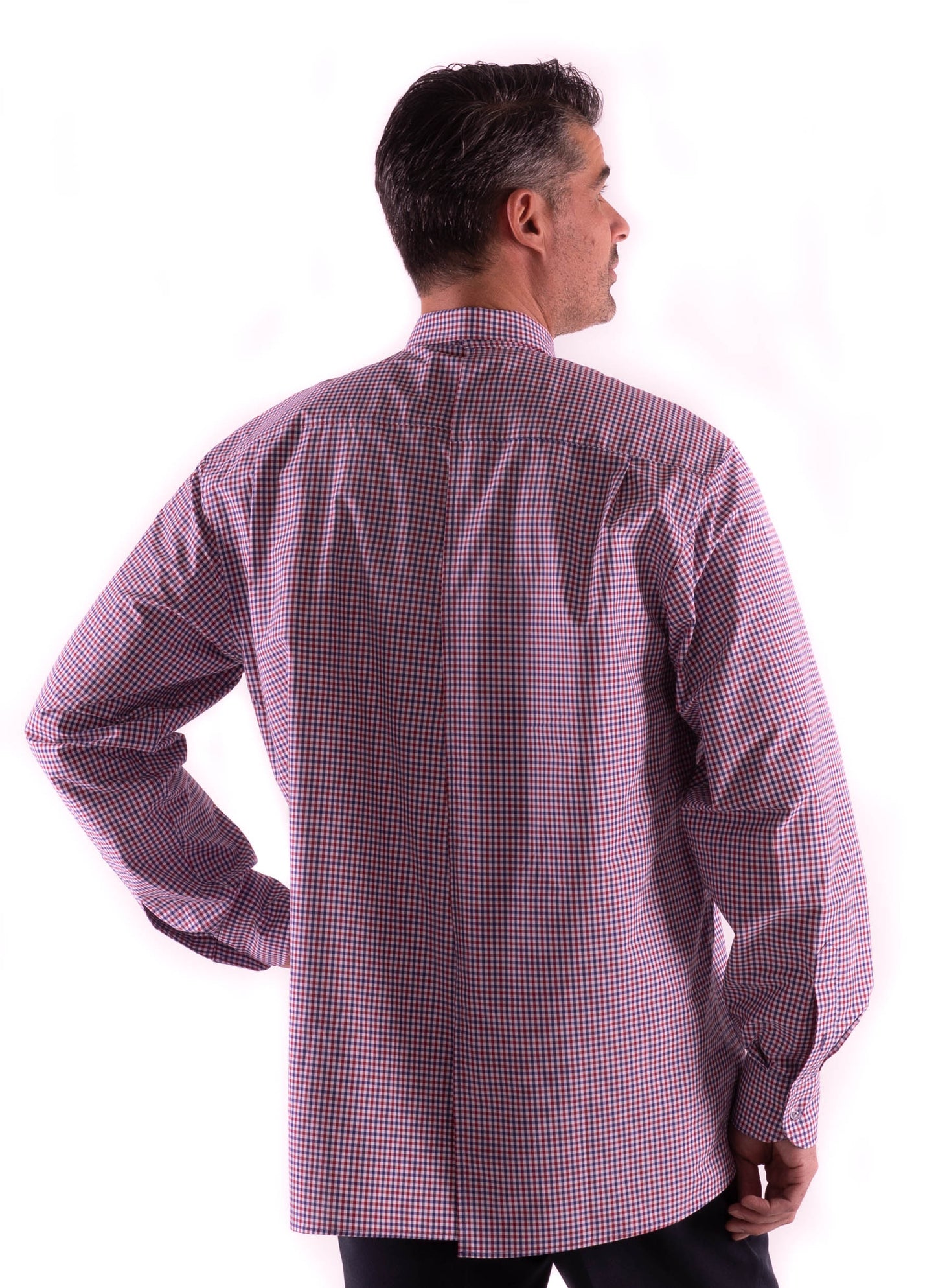 Men's Classic Oxford Long Sleeve Shirt with Cross Over Back (4261)