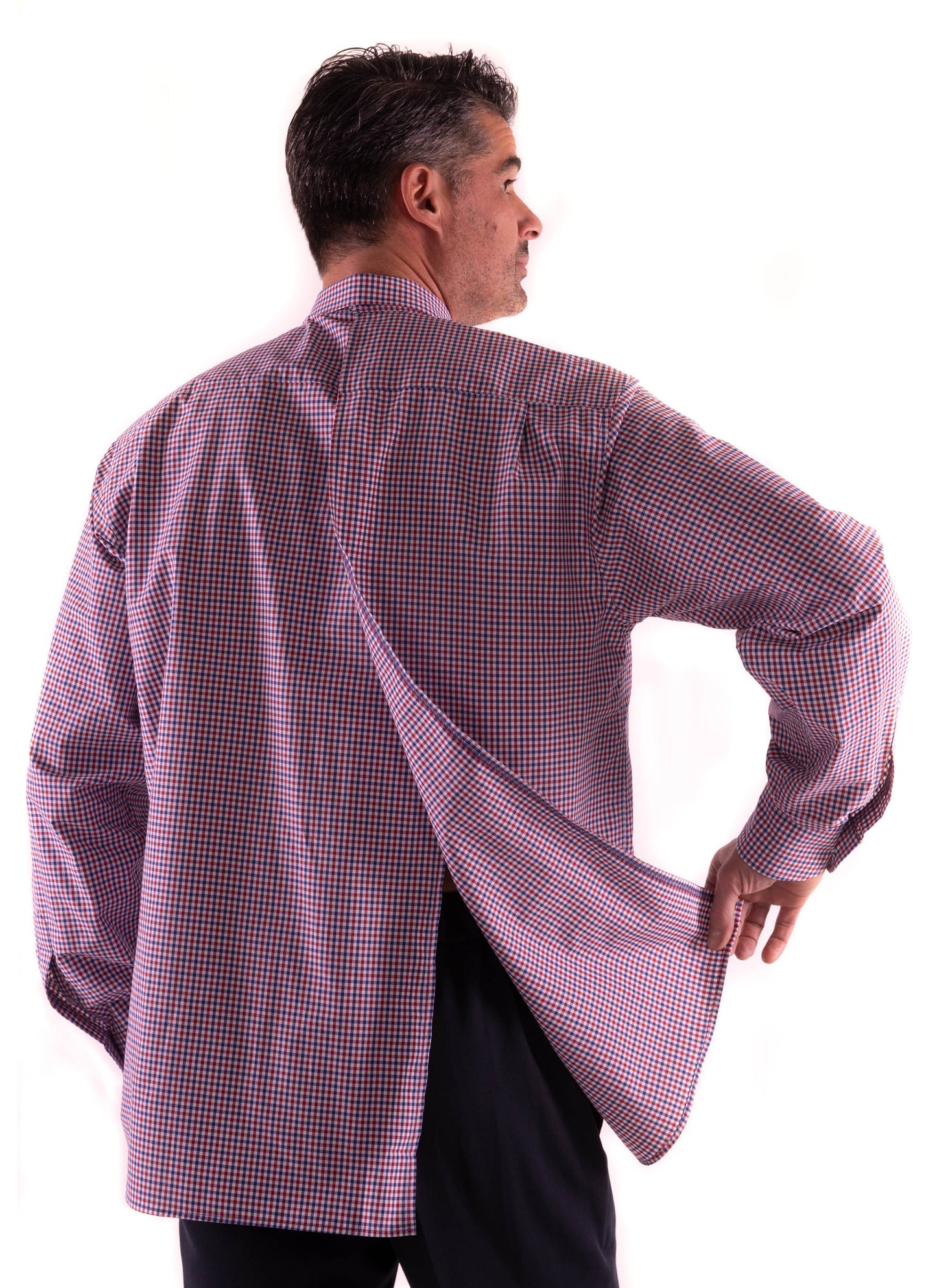 Men's Classic Oxford Long Sleeve Shirt with Cross Over Back (4261)
