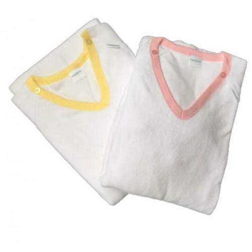 Yellow and Pink Colour Ladiesâ€™ Nightgown Plain (no embroidery) M001 - MEDORIS
