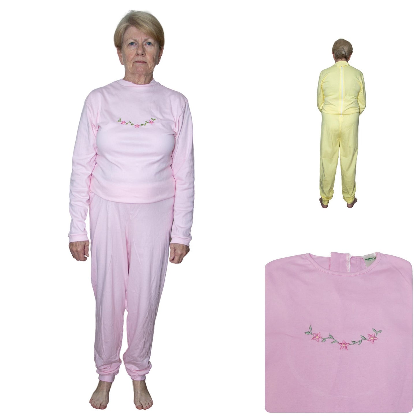 Women's Adaptive Nightwear: Ladies All-in-One Pyjamas with Long Sleeves - M140 - MEDORIS