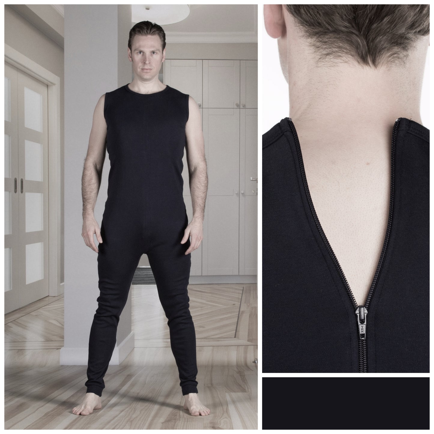 Unisex Bodysuit: Sleeveless With a Zip up The Back (4322)