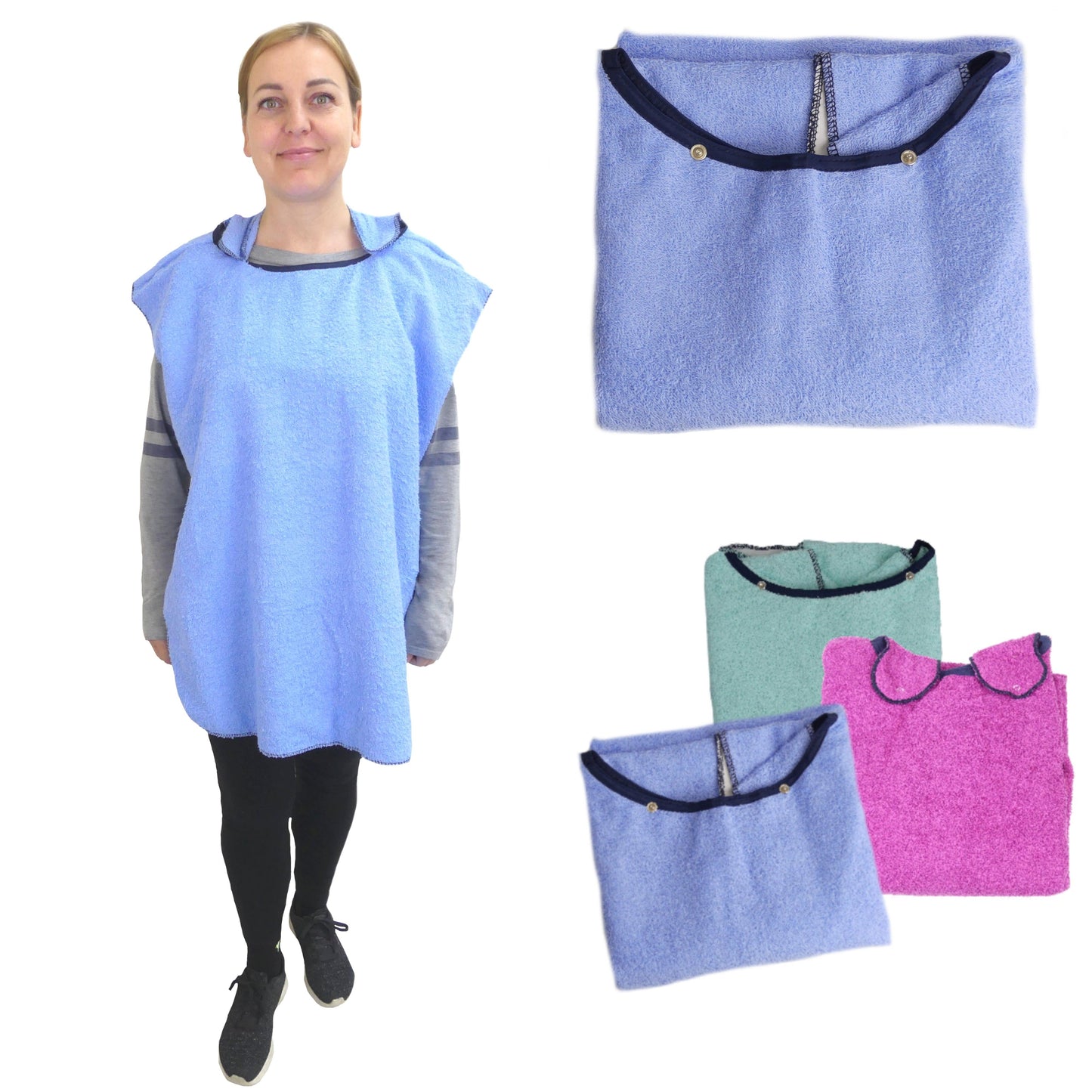 Eating and Drinking Aids: Towelling Feeding Cape with Waterproof Backing - M027 - MEDORIS